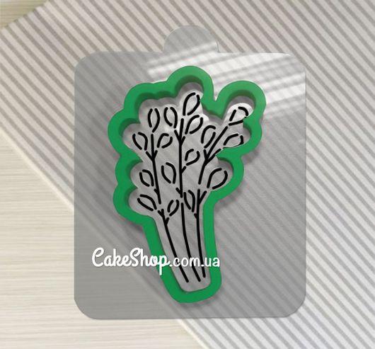 Вирубка пластикова з трафаретом Гілочки верби, фото 1