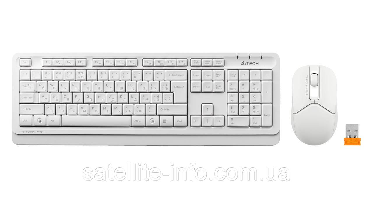 Комплект бездротовий A4Tech Fstyler FG1012 White