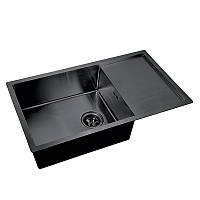 Мойка кухонная врезная из нержавеющей стали MIXXUS MX7844-200x1.2-PVD-BLACK прямоугольная