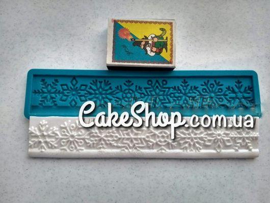 Силіконовий молд Бордюр сніжинки, фото 1