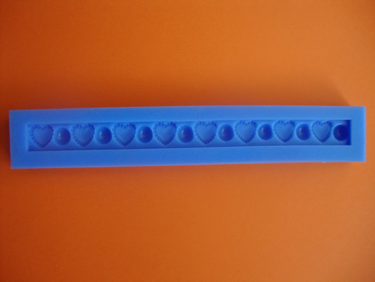 Силіконовий молд Бордюр серця, фото 1