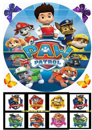 Вафельна картинка Щенячий патруль 8
