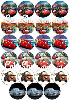 Цукрова картинка Тачки 2