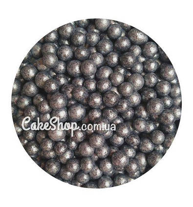 Перлини цукрові Графіт перламутрові 5 мм, 50 г