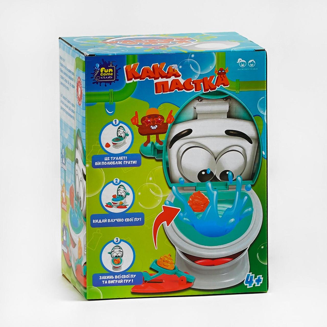 Розважальна гра "Какапастка" 74187 "4FUN Game Club", унітаз, 12 пу, 2 какапульти