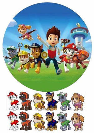 Вафельна картинка Щенячий патруль 7