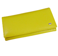 Женский кожаный кошелек Dr.Bond W1V желтый