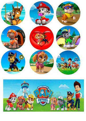 Вафельна картинка Щенячий патруль 5