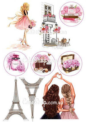 Вафельна картинка Малюнок дівчини 7