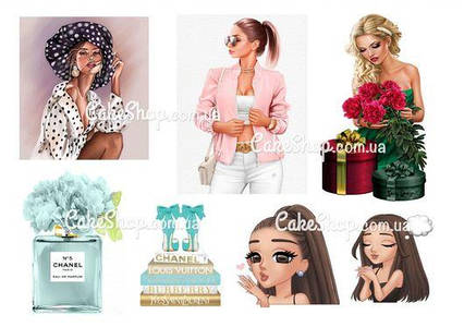 Вафельна картинка Дівчата 3