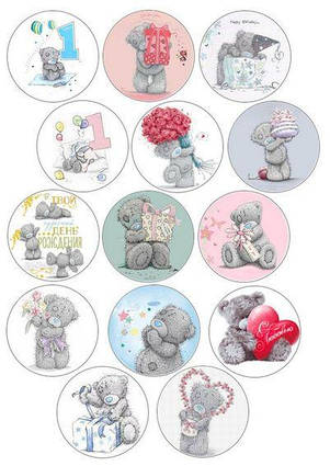 Вафельна картинка Ведмедик Тедді 2