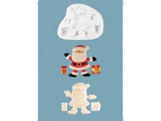 Силіконовий молд Санта Клаус і подарунки, фото 1