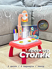 Дитячий проектор для малювання 22088-35А  набір для творчості з фломастерами Рожевий