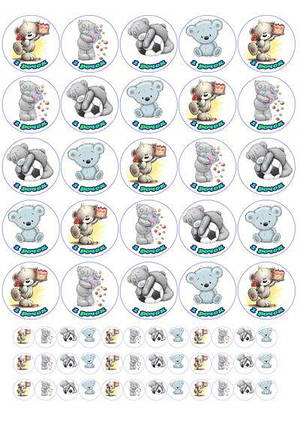 Вафельна картинка Ведмедик Тедді 12