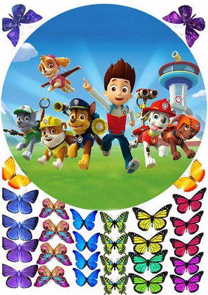 Вафельна картинка Щенячий патруль 12