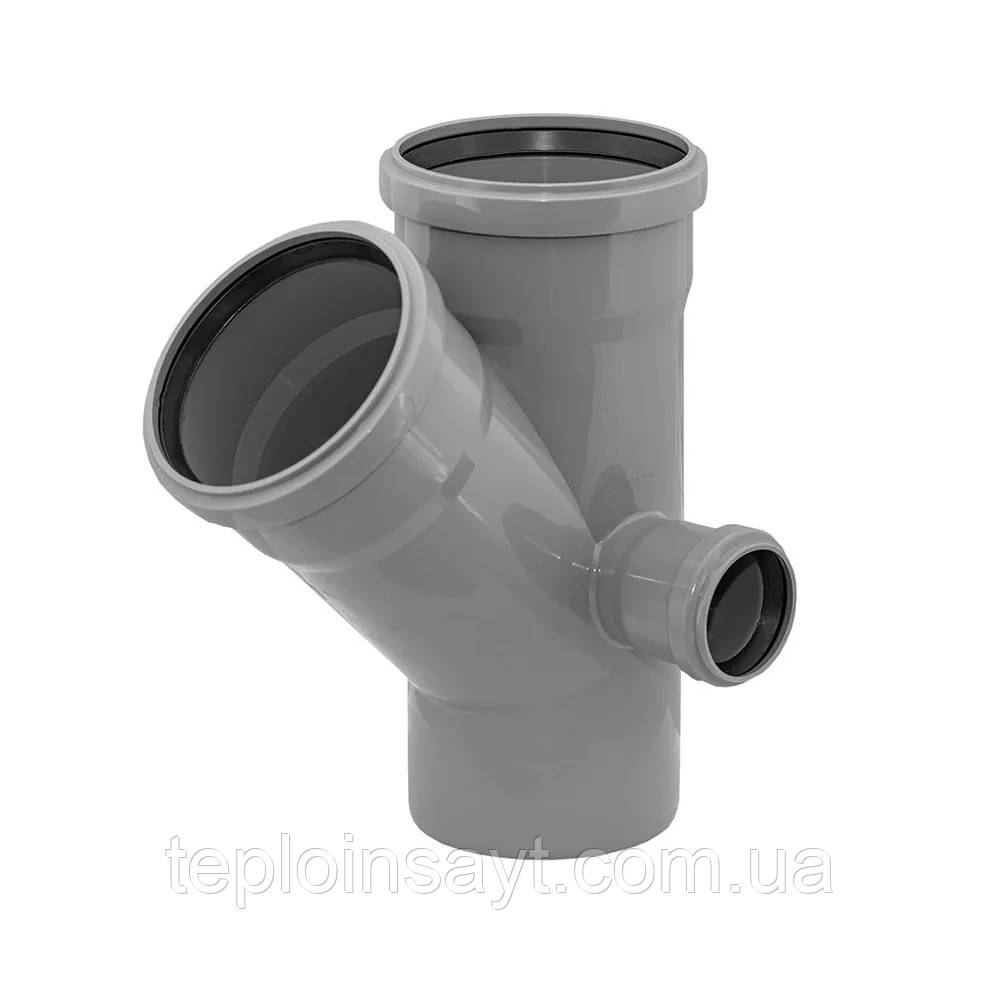 Хрестовина Ø110х110х45°+50х90°(права) для каналізації