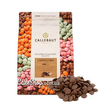 Шоколад бельгійський  Callebaut зі смаком капучино в дисках, 100 г