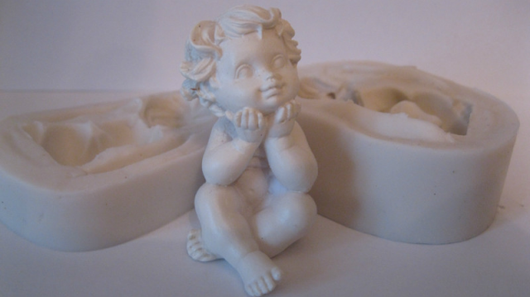 Силіконовий молд 3Д Сидячий хлопчик, фото 1