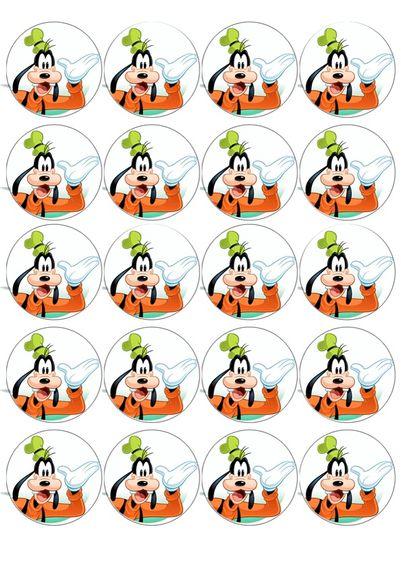 Вафельна картинка для капкейків Гуффі, фото 1