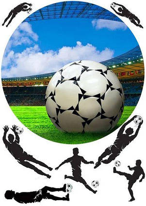 Вафельна картинка Футбольний м'яч 1