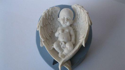 Силіконовий молд 3Д Немовля на крилах ангела, фото 1