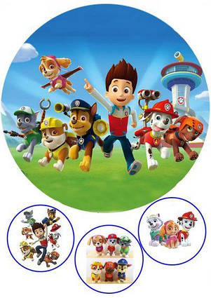 Вафельна картинка Щенячий патруль 2