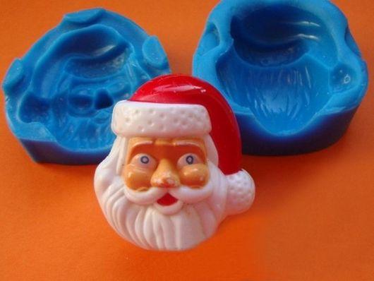 Силіконовий молд 3Д Голова Діда Мороза, фото 1