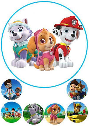 Вафельна картинка Щенячий патруль 9
