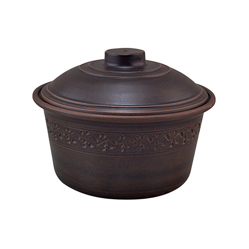 Каструля глиняна без ручок 2л (різбл.) KR5076-2, фото 1