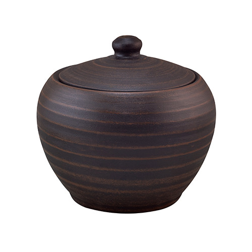 Каструля (чугунок) глиняний 2,5л з кришкою (гладкий) KR5140-1, фото 1