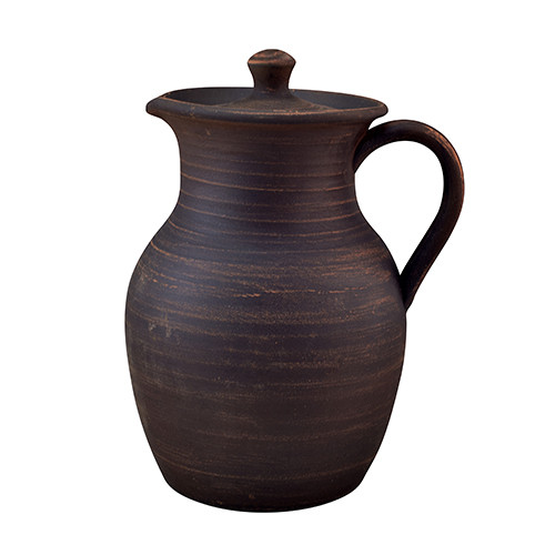 Глечик глиняний 2,5л з ручкою (гладкий) KR5150-1, фото 1