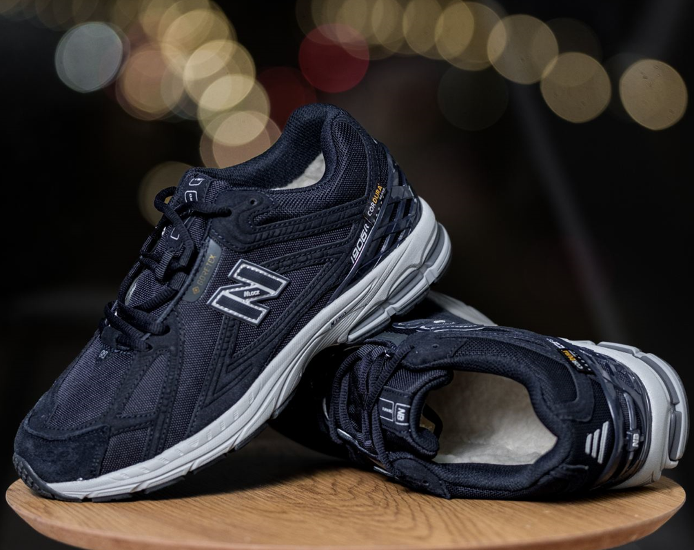 Зимові кросівки чоловічі New Balance 1906R Gore-Tex Blue з хутром Нью Беланс Гортекс теплі сині текстиль