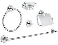 Набір аксесуарів для ванної кімнати 5 в 1 Grohe Essentials New (хром)