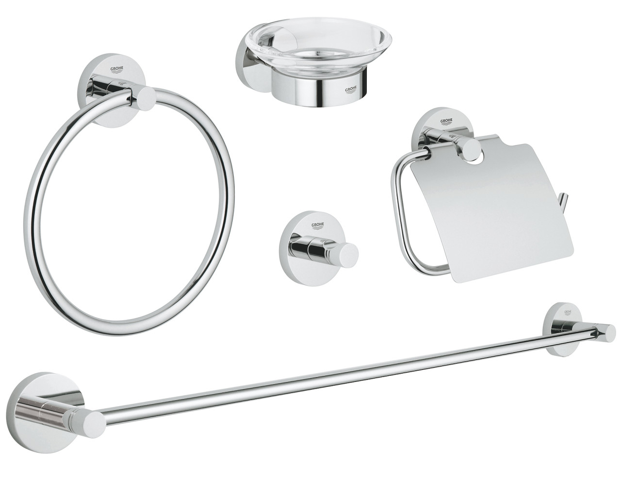 Набір аксесуарів для ванної кімнати 5 в 1 Grohe Essentials New (хром)