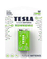 Акумулятор Tesla 9V GREEN+ RECHARGEABLE 250mAh / HR9V / BLISTER FOIL 1 шт.