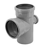 Хрестовина Ø110х110х50х90°(прохідна) для каналізації, фото 2