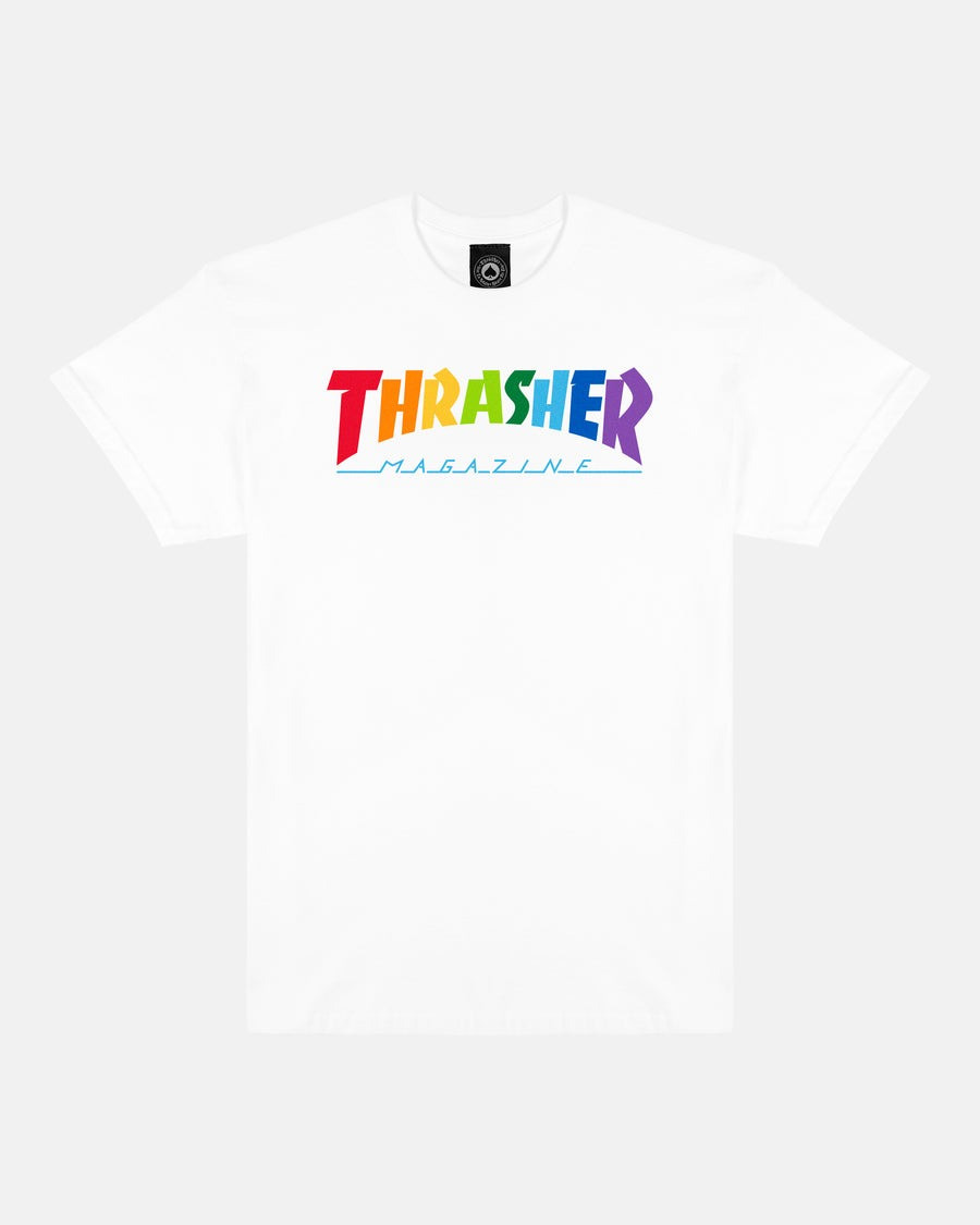 Футболка біла LOYS Thrasher SKATEMAGRAINBOW XS