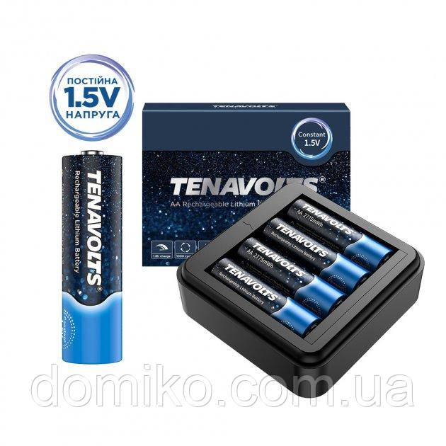 Акумулятори Tenavolts AA 1.5V 1850mAh 4шт з зарядним пристроєм