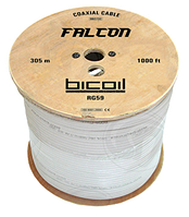 Коаксиальный кабель BiCoil RG59 Falcon Cu 305м