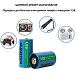 Акумулятори літій-іонні Quantum USB Li-ion D 1.5V, 5200mAh plastic case, 2шт/уп, фото 8