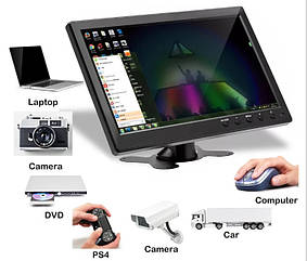 Монітор для відеонагляду HDMI/VGA/AV/USB цифровий екран   10,1" для реєстратора, комп'ютер