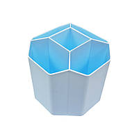 Склянка для ручок на 5 відділень WXS-2 пластик (Блакитний) Ама