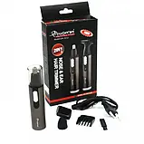 Тример GEMEI GM-3112 2в1, електробритва з насадками для бороди, тример для бороди, тример бездротовий TVS, фото 3