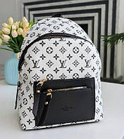 Женский рюкзак Louis Vuitton monogramm белый, рюкзак Луи Виттон монограмм, брендовый рюкзак, стильный рюкзак