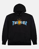 Худи черный LOYS Thrasher ARGENTINA ESTRELLA LOGO