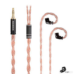 ⇒ NiceHCK GCT5 (Jeck 3.5/4.4 I C-pin / B-pin / MMCX) – змінний чотирижильний мідний OCC кабель для навушників!