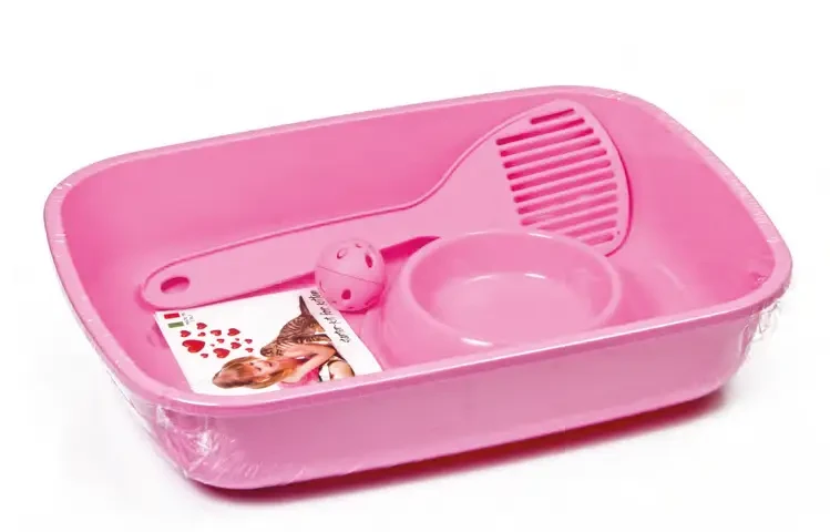 Комплект Georplast Welcome Starter Kit For Kitten для кошенят, 37×27×8.5 см, рожевий