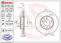 09.9131.11 Тормозной диск Brembo Painted disk