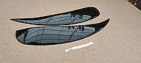 Реснички на фары ГАЗ ВОЛГА( ABS,Черный глянец)Накладки на фары для GAZ ВОЛГА 3110/31105 1997-2009 губатая фара