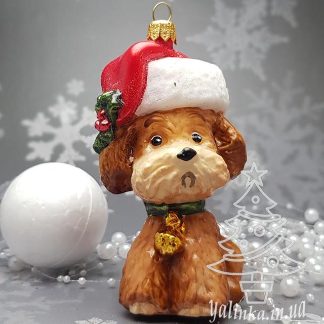 игрушка на елку из стекла собачка  Komozja Mostowski Impuls yalinka.in.ua